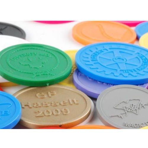 35mm Embossed Round Plastic Tokens 02