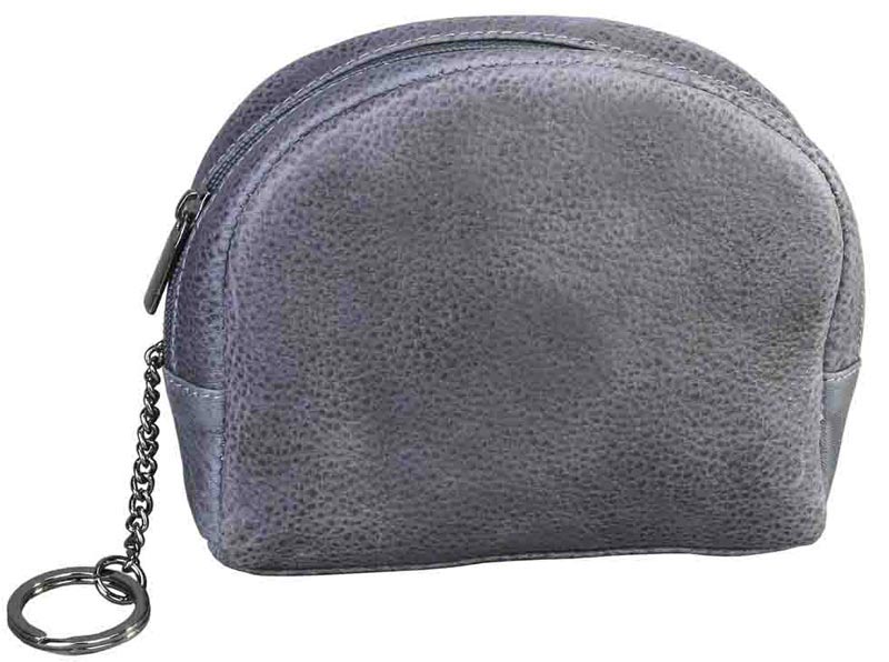 L-5326 Half Round Keyring & Card Holder Gavi Leather Petrol Colour