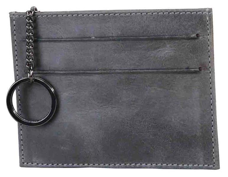 L-5327  Card Case Distress Leather - Petrol