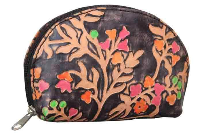 L-682 QA Shanti Leather Coin Purse