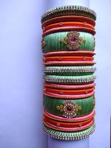 Silk Thread Bangle Set 02