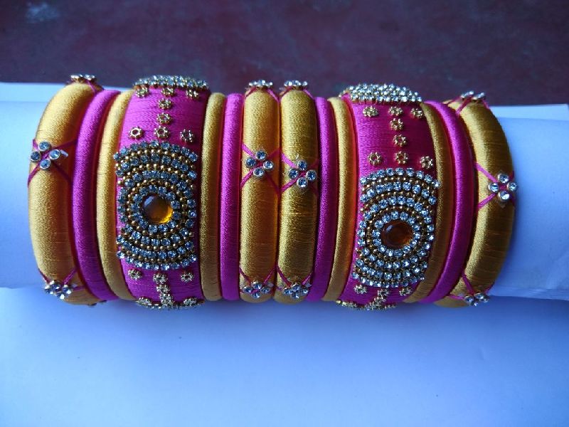 Silk Thread Bangle Set 03