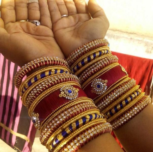 Silk Thread Bangle Set 09