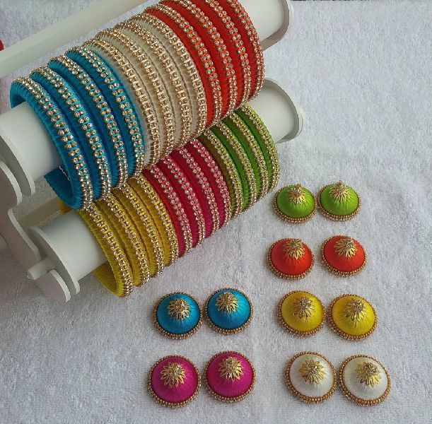 Silk Thread Bangle Set 11