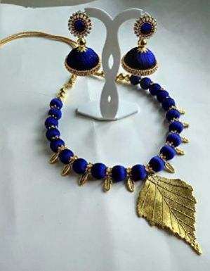 Silk Thread Necklace Set 04