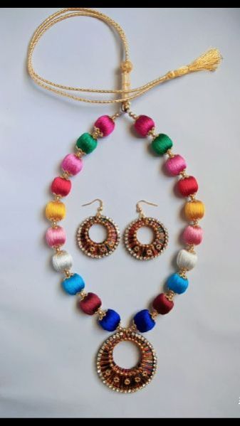 Silk Thread Necklace Set 10