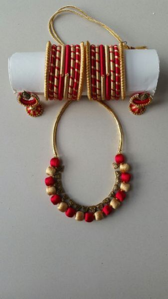 Silk Thread Necklace Set 13