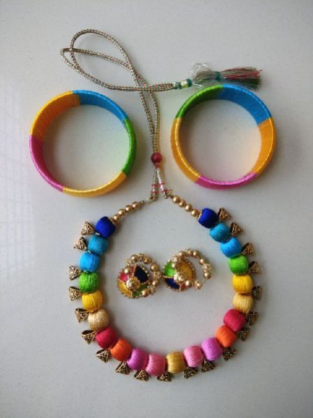 Silk Thread Necklace Set 16