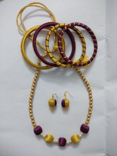 Silk Thread Necklace Set 18