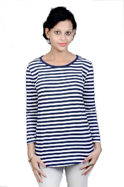 Girls Round Neck Striped Top 06