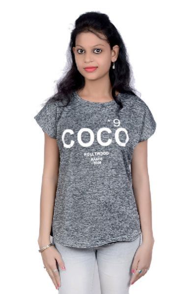 Girls Western Round Neck Short Sleeves Top 01