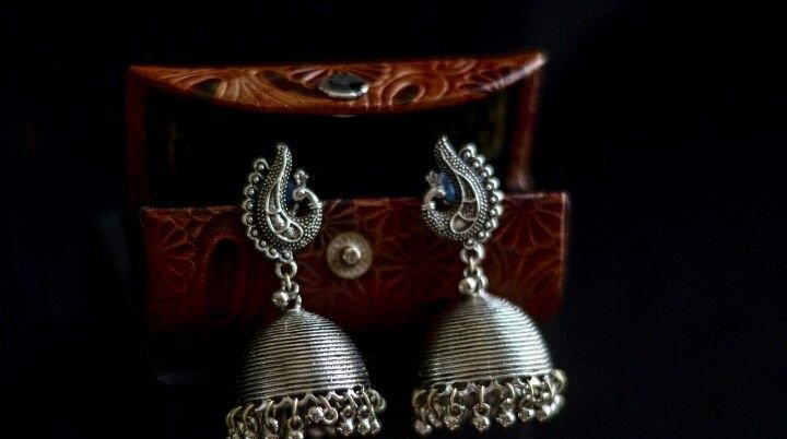 Oxidized Silver Earrings 01