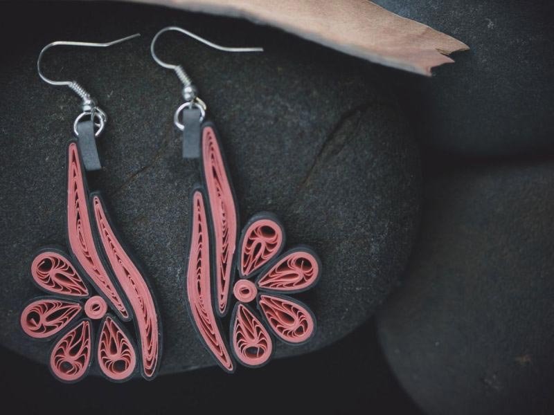 Handmade Quilling Earrings 04