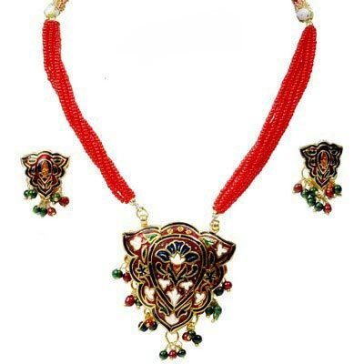 Meenakari Necklace Set 01