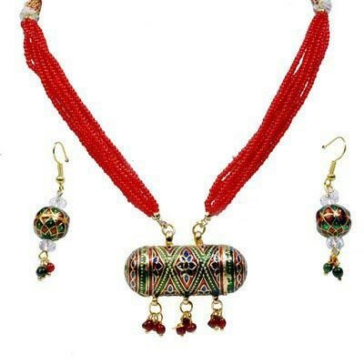 Meenakari Necklace Set 04