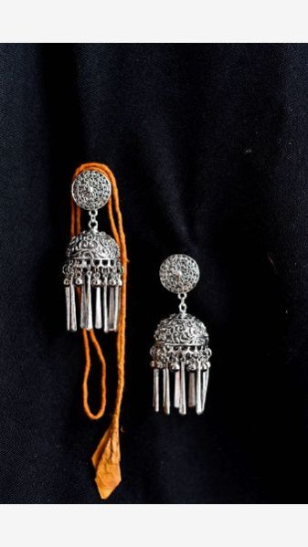 Oxidized Silver Earrings 02