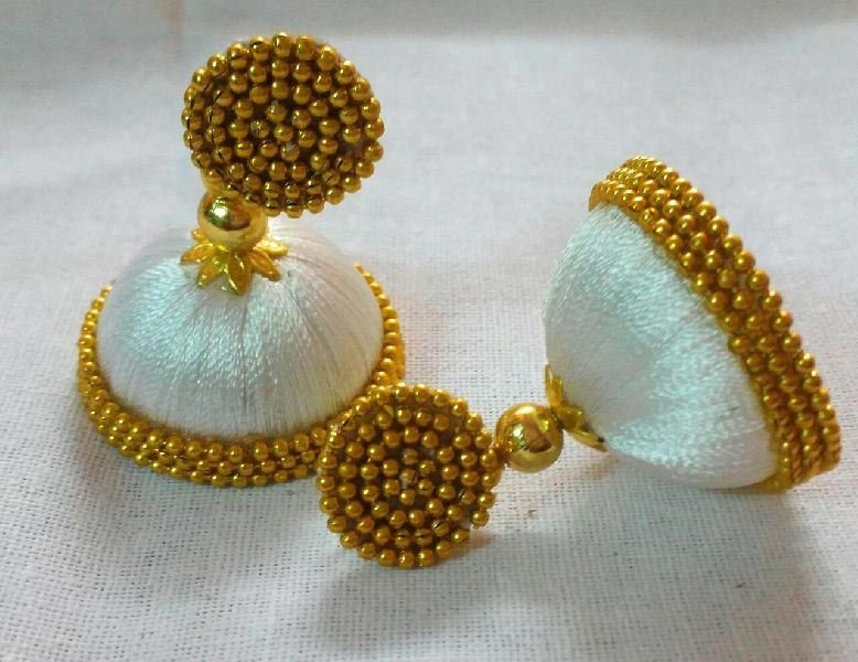 Silk Thread Earrings 01