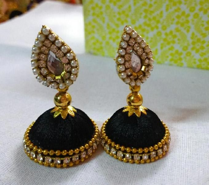 Silk Thread Earrings 02