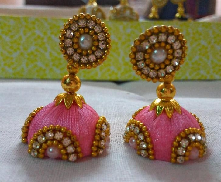 Silk Thread Earrings 04