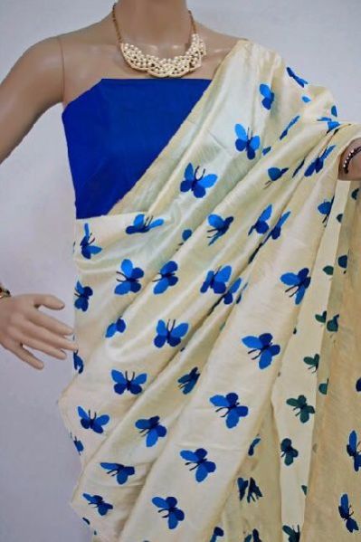 Blue Titali Embroidered Saree