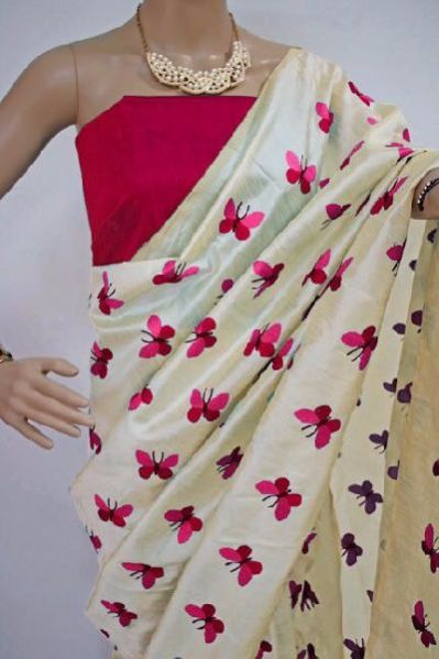 Pink Titali Embroidered Saree