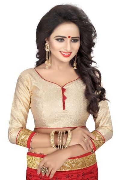 Silky Flower Red Saree 05