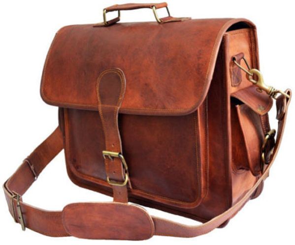 LB014MB Leather Briefcase Bag