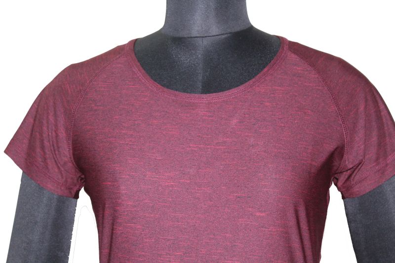 Maroon Round Neck T-Shirt 04