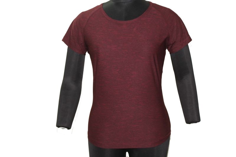 Maroon Round Neck T-Shirt 06