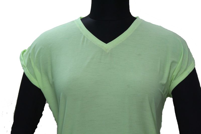 Green V Neck T-Shirt 01