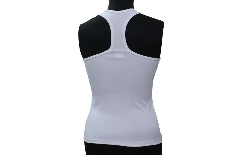 White Racerback Tank Top 04