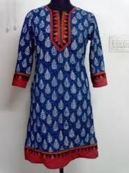 Indigo Hand Block Dabu Printed Dress Material 02