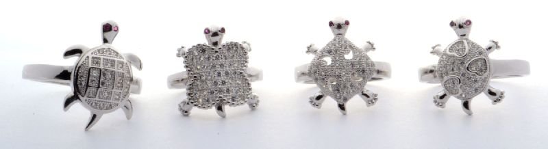 Silver Tortoise Finger Ring 01