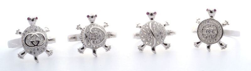 Silver Tortoise Finger Ring 03