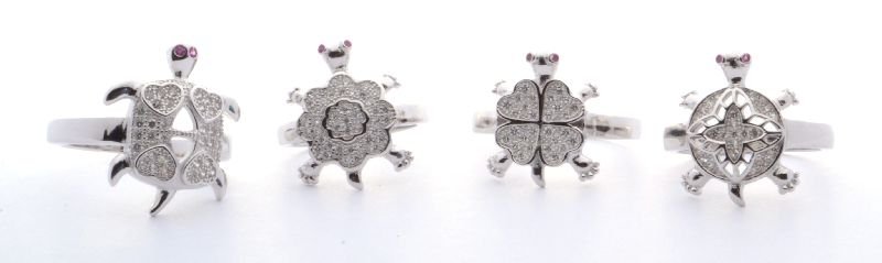 Silver Tortoise Finger Ring 04