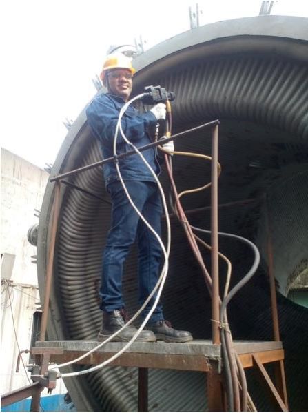 STACK TUBE COATING IN STEEL PLANT