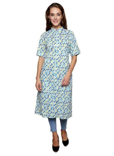 Ladies Kurtis - 2016 Blue white