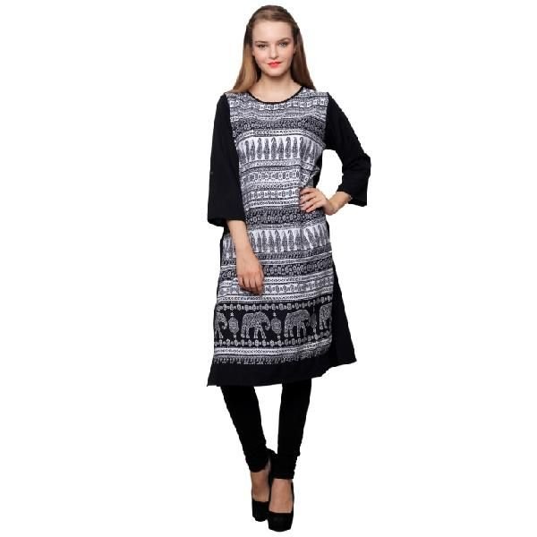 Ladies Kurtis - 8294 Black Kurta