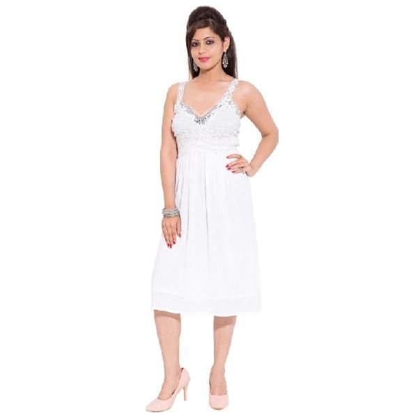 Ladies One Piece Dress - 6211 white