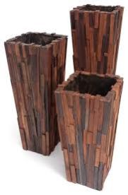 Wooden Flower Pot 01