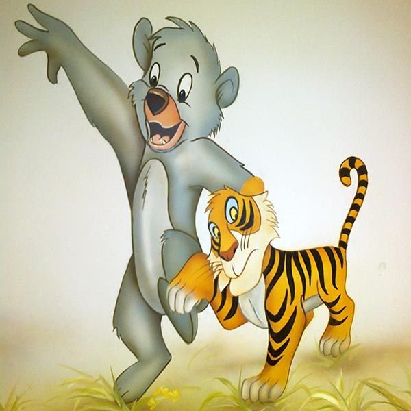 Bear With Tiger Painting