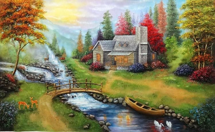 Bridge Landscape Painting