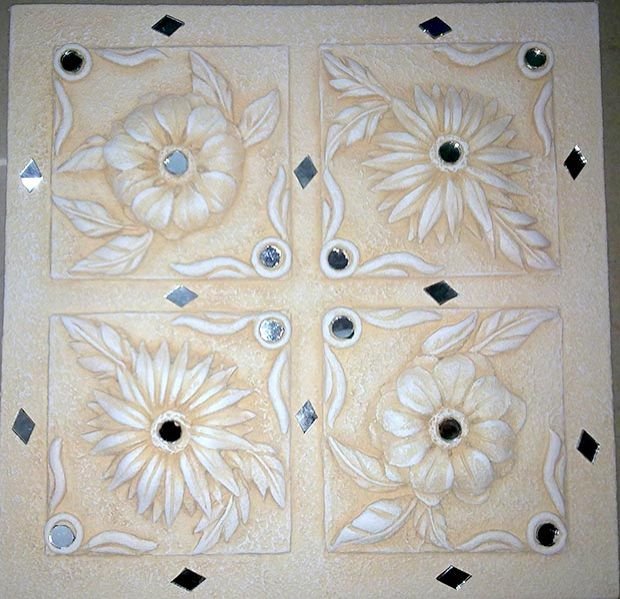Floral Plaque Mural