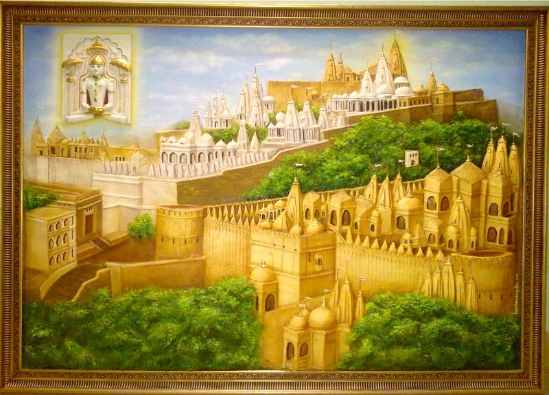 Palitana Temple Embossed Painting