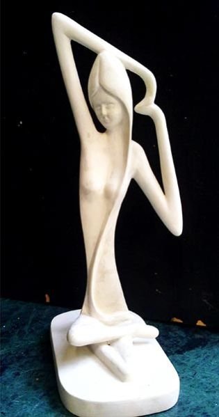 Statue of Woman Mural