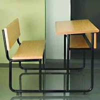 Two Seater School Bench 02