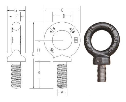 Stainless Steel Machinery Drawing Eye Bolts