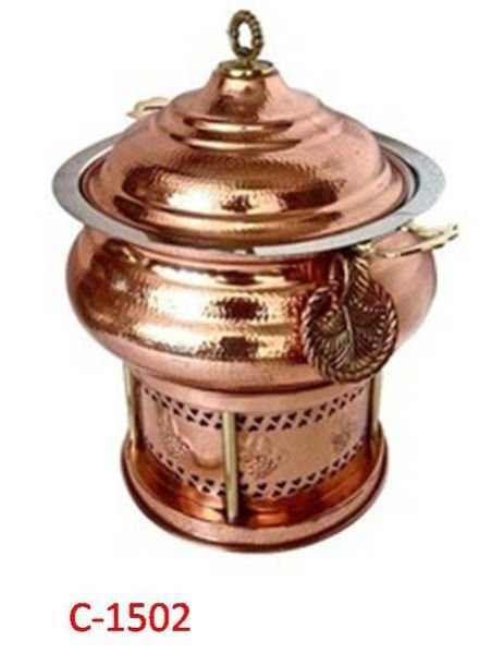 Copper Hammered Mughal Mahal Chafing Dish 250x2501