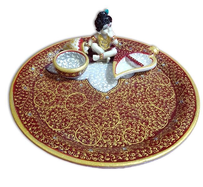 Marble Pooja Thali 02