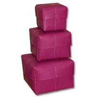 Woven Leather Basket 01